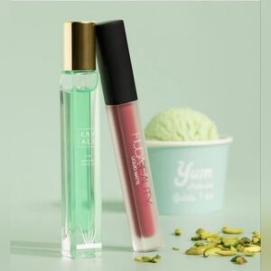 KAYALI Yum Pistachio Gelato 33ML/Huda Beauty Liquid Matte Lippie- Queen Of Sheba